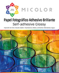Papel Adhesivo Brillante 115g 50Hjs tamaño A4