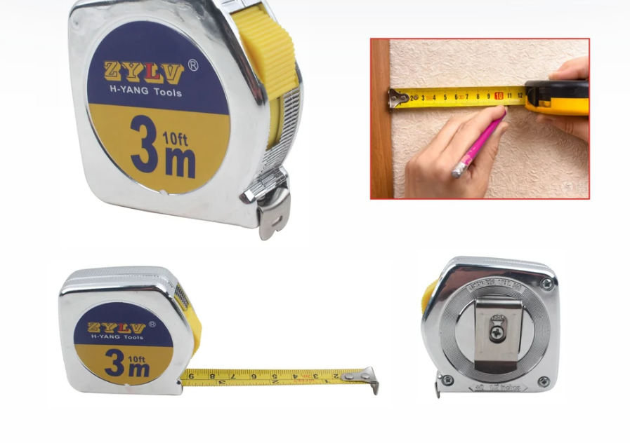 Cinta métrica 1,25cmx3m doble escala