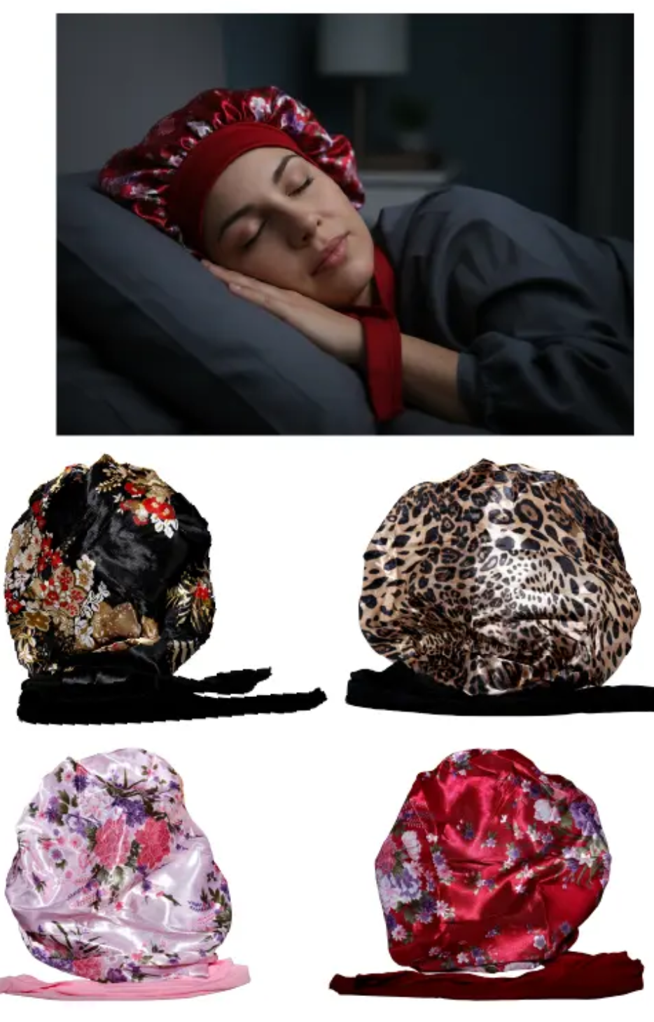 Gorro satin estampado